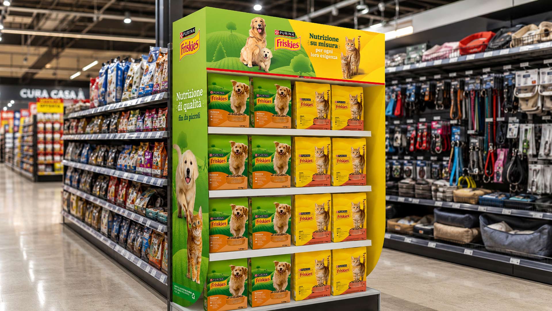 Una testata di gondola eye-catching per il rilancio 2026 di Friskies