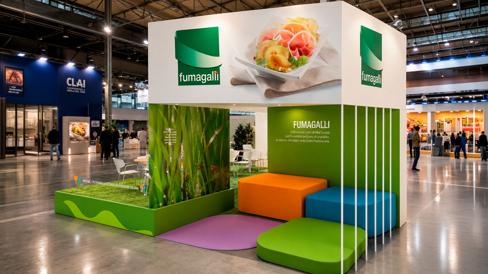 La big idea Etichetta etica creata da ATC per Fumagalli Salumi: il key concept con il logo-fiore, gli stand esperienziali, il blog, l’amplification on e offline per Expo 2015, la linea di packaging benessere animale e le pagine trade.