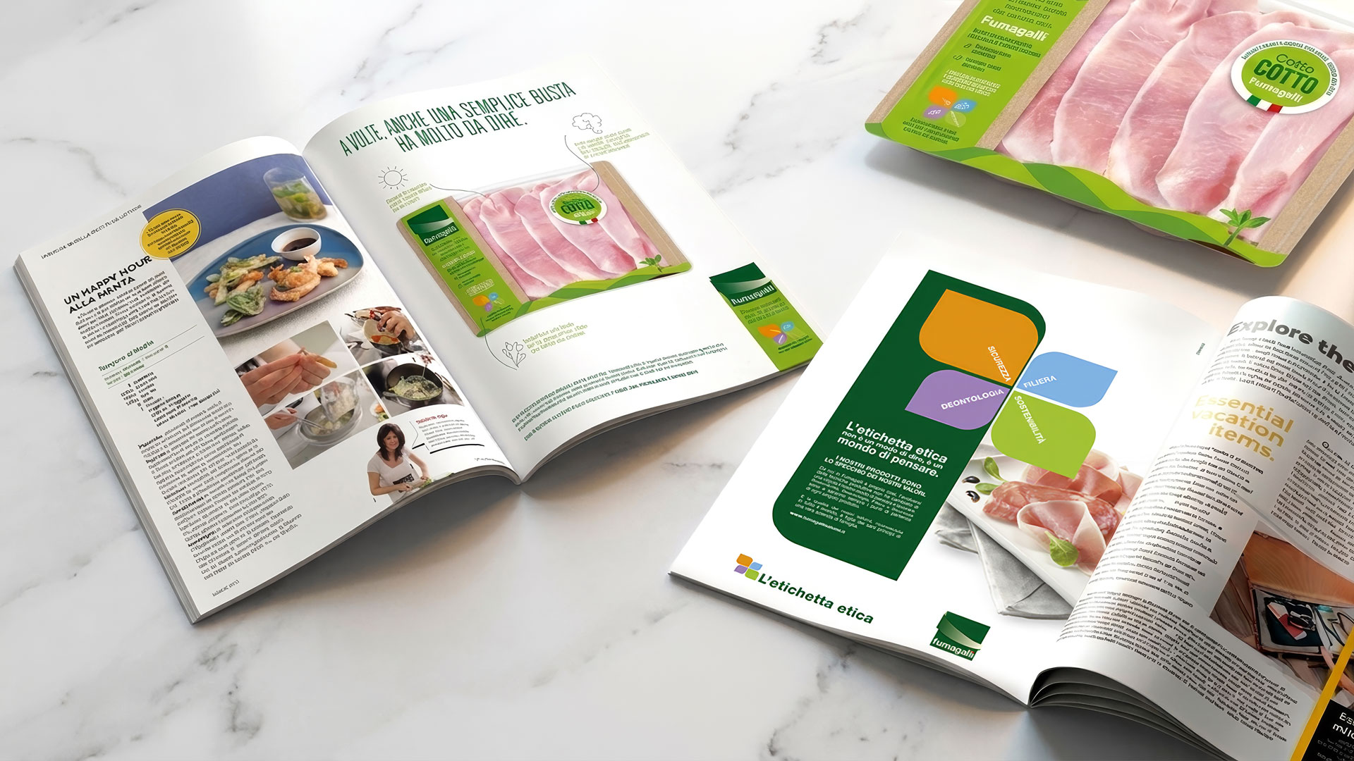 La big idea Etichetta etica creata da ATC per Fumagalli Salumi: il key concept con il logo-fiore, gli stand esperienziali, il blog, l’amplification on e offline per Expo 2015, la linea di packaging benessere animale e le pagine trade.