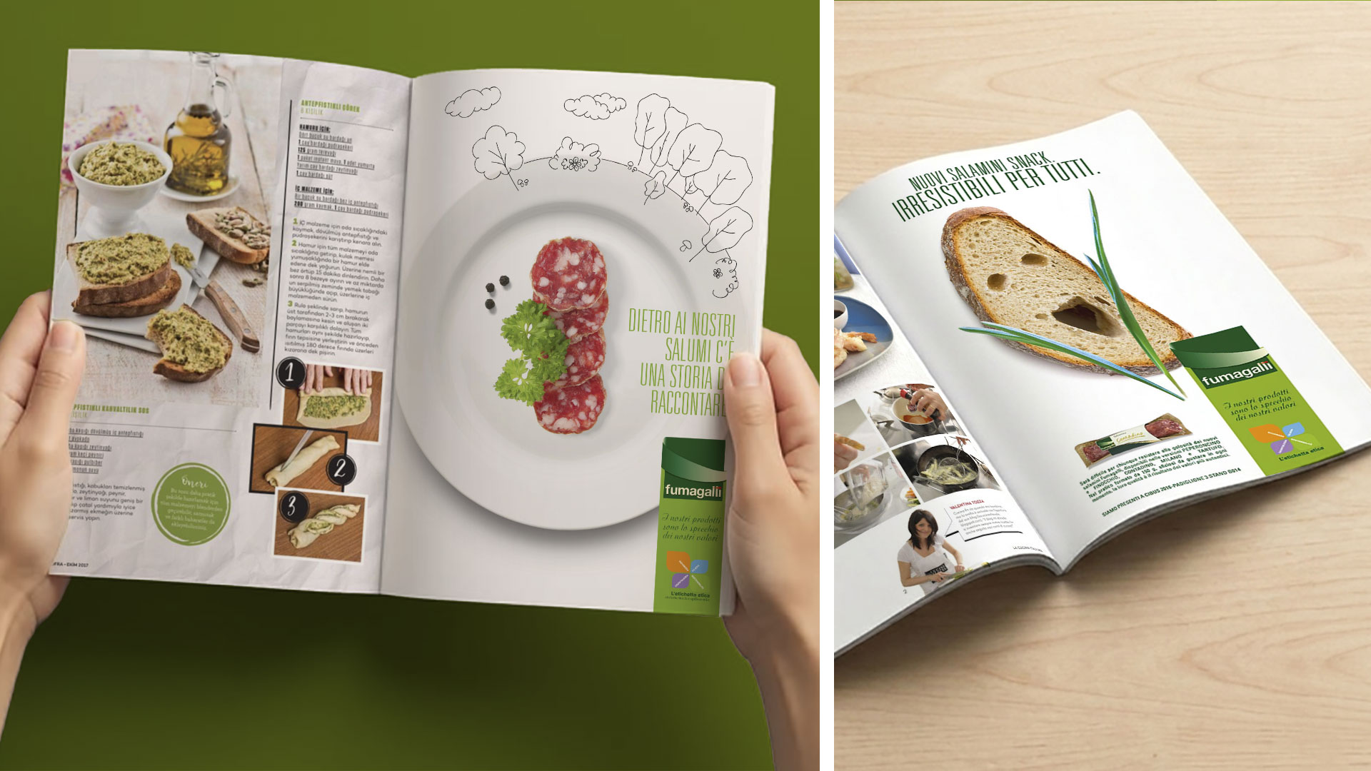 La big idea Etichetta etica creata da ATC per Fumagalli Salumi: il key concept con il logo-fiore, gli stand esperienziali, il blog, l’amplification on e offline per Expo 2015, la linea di packaging benessere animale e le pagine trade.
