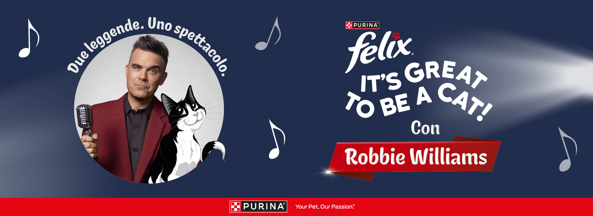 ATC amplifica la comunicazione della partnership tra Felix Purina e Robbie Williams