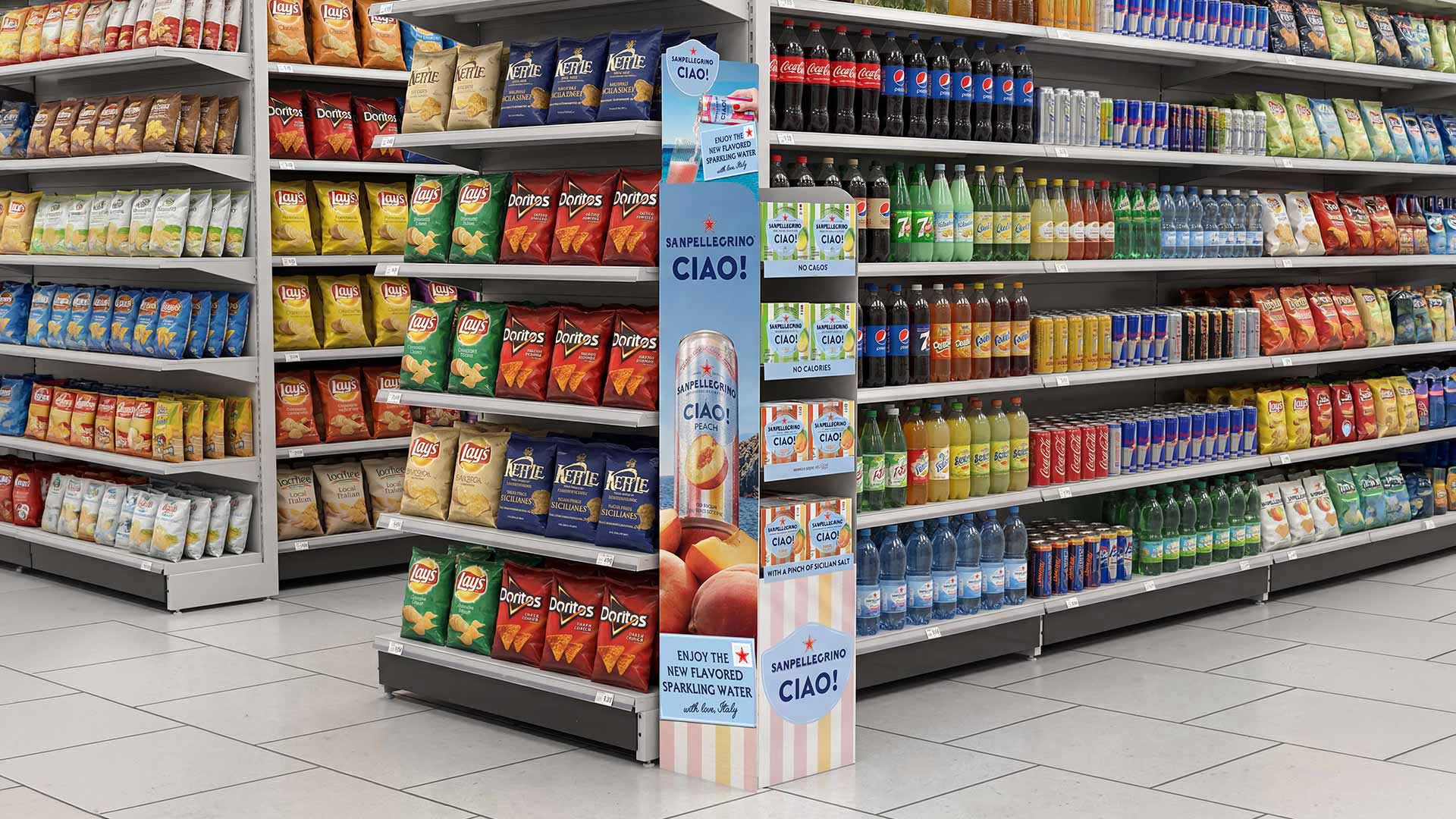 I materiali below the line di Sanpellgrino CIAO! realizzati per il canale retail da ATC – All Things Communicate