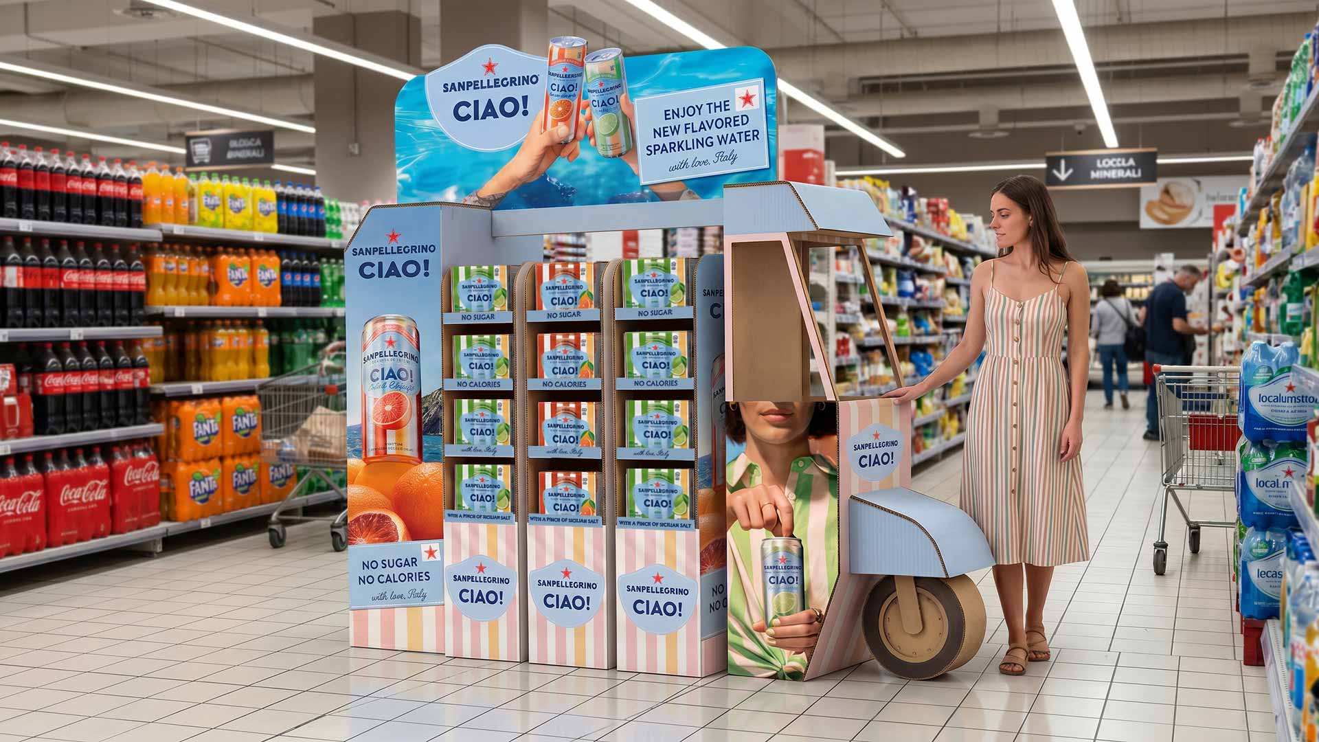 I materiali below the line di Sanpellgrino CIAO! realizzati per il canale retail da ATC – All Things Communicate