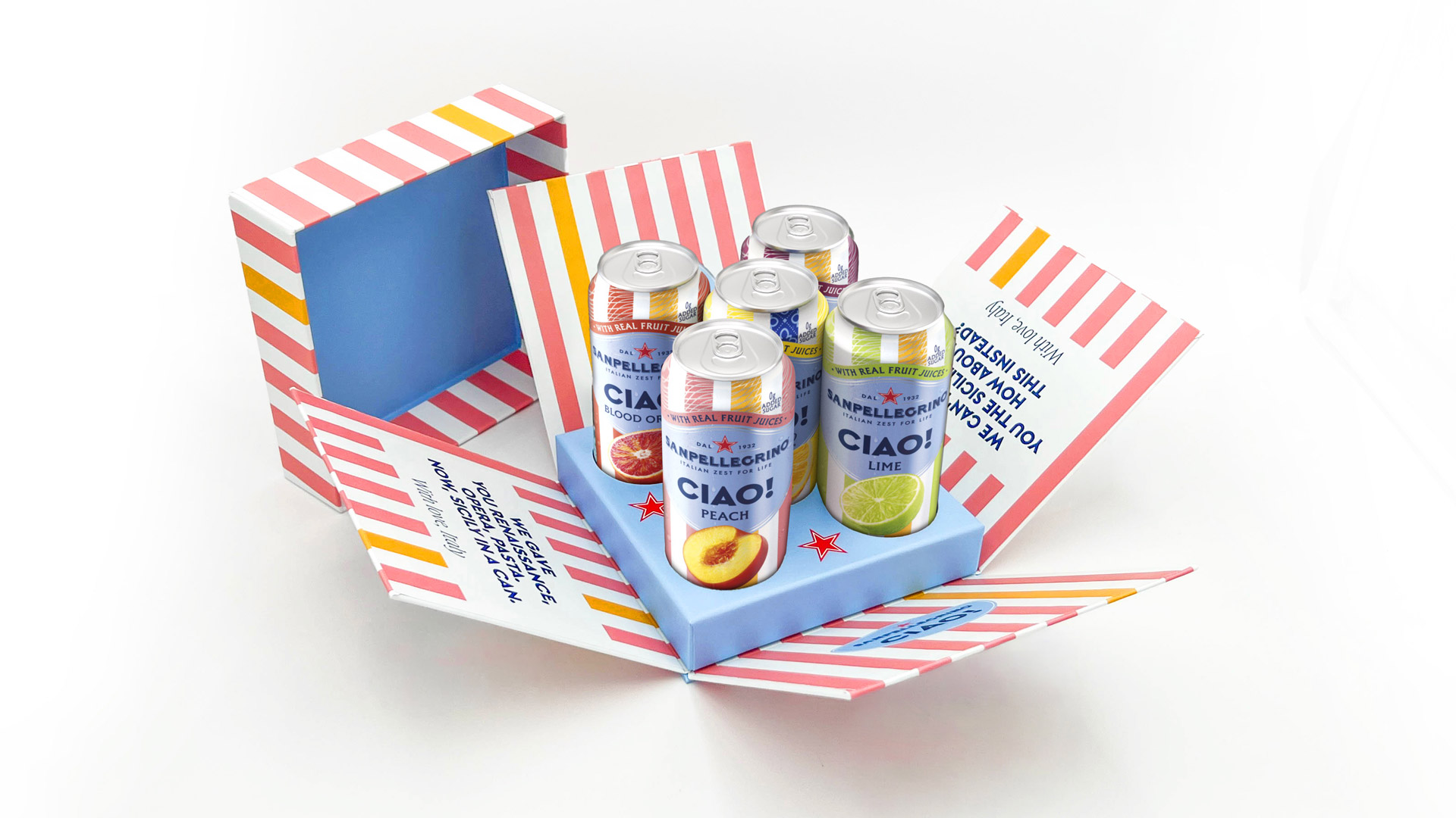 La cuvette promozionale pensata per creator e consumer per il lancio di Sanpellegrino CIAO!