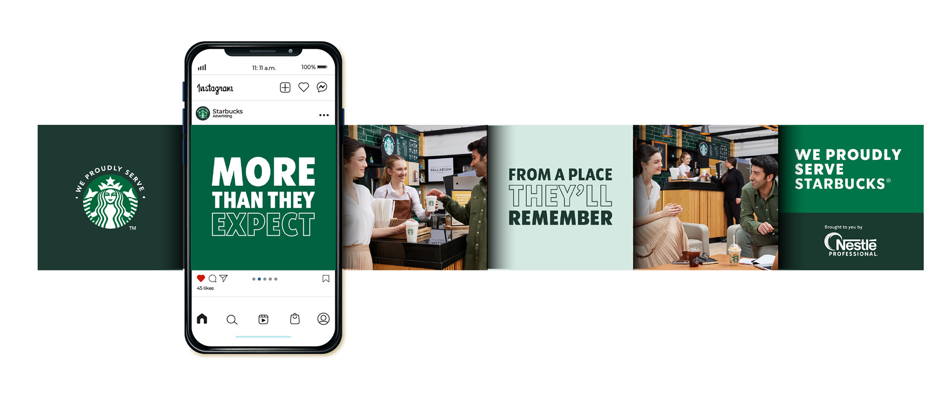 Contenuti social della campagna We Proudly Serve Starbucks® a cura di ATC per Starbucks