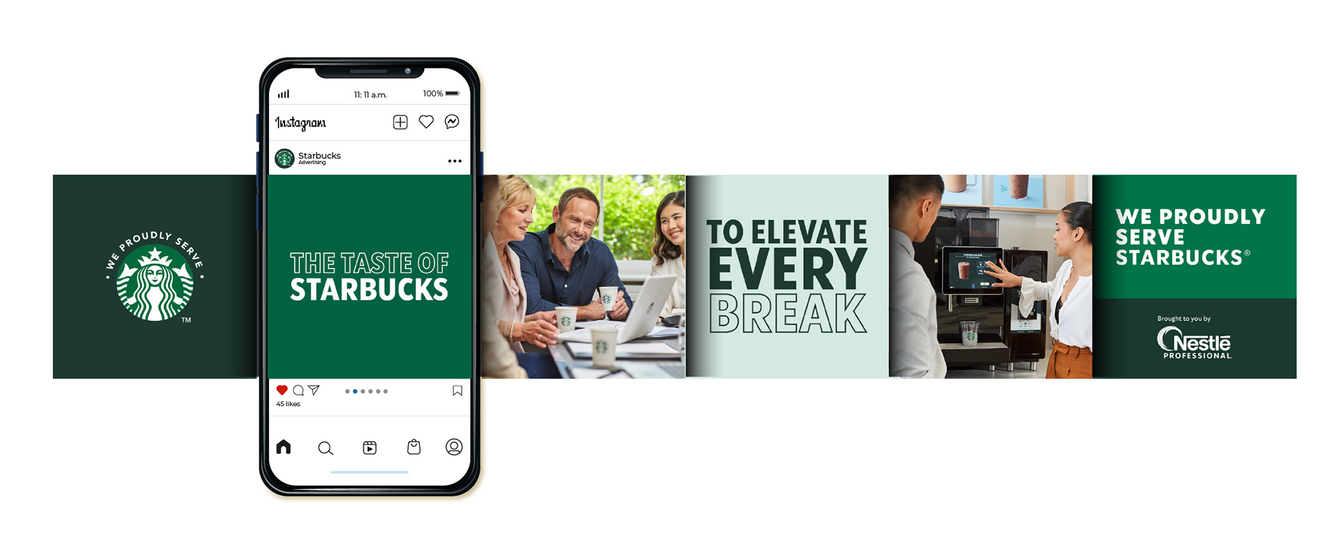 Contenuti social della campagna We Proudly Serve Starbucks® a cura di ATC per Starbucks